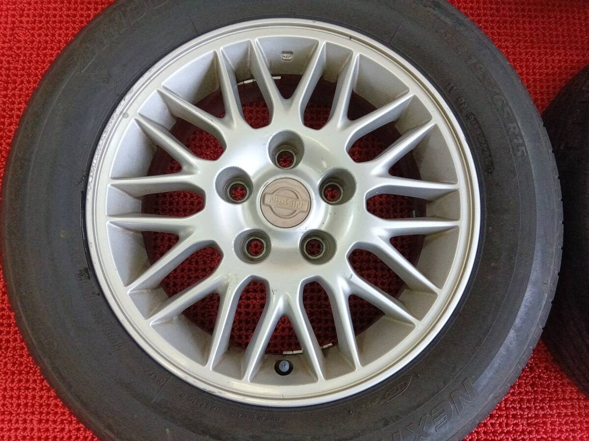 日産純正ホイール 15×6J +40 夏タイヤセット シルビア 4本 売切 日産純正ホイール 15×6J +40 夏タイヤセット シルビア 4本 売切