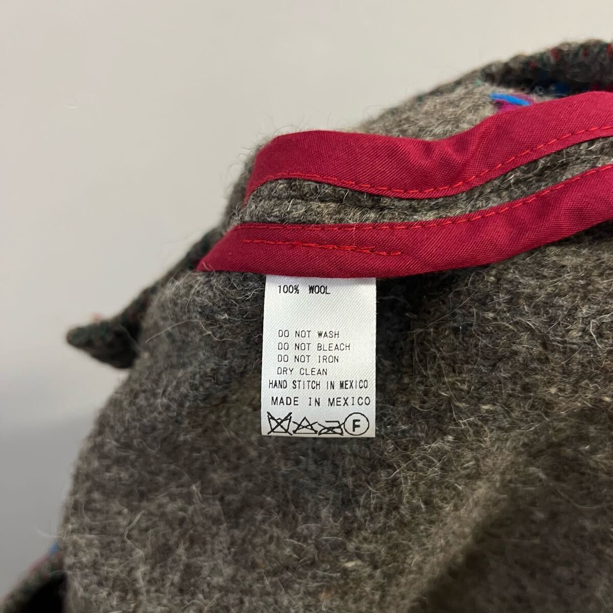 oaxaca メキシコ製 メキシカンジャケット 刺繍ジャケット ウールジャケット ブルゾン コート ノーカラー オアハカ【送料一律/同梱可能】R_画像10