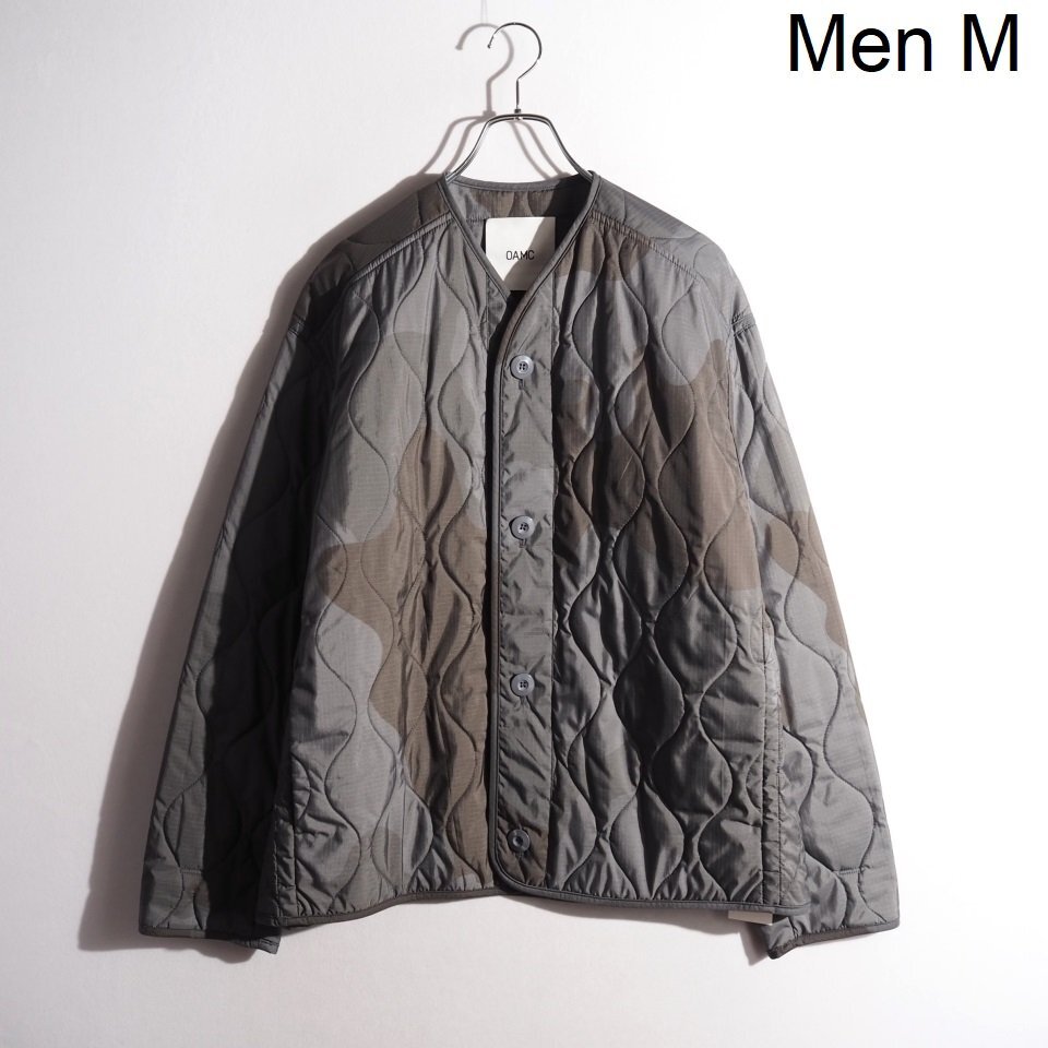 B9890P ▼OAMC オーエーエムシー▼ 20AW COMBAT LINER 中綿 キルティングジャケット 迷彩 グレー カーキ M オーバーサイズ 秋～春 rb mks_画像1
