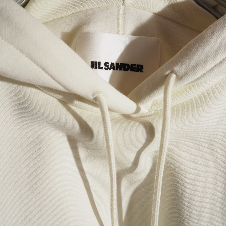 P7909P　▼JIL SANDER ジルサンダー▼　24SS 里起毛 スウェット プルオーバー パーカー ホワイト XS / ビッグシルエット 白 秋～春 rb mks