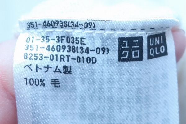 2-0900B/UNIQLO エクストラファイン メリノタートルネックセーター ユニクロ 送料200円_画像4