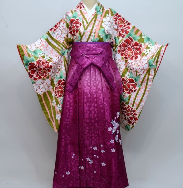  кимоно hakama комплект Junior для . исправление женщина . зеленый чай цвет пепел L H*L согласовано рост 135~143cm новый товар ( АО ) дешево рисовое поле магазин NO25382-02 NO39939