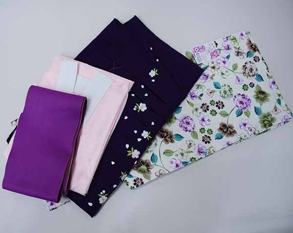  2 сяку рукав кимоно hakama полный комплект Junior для . исправление 135cm~150cm мелкий рисунок рисунок мир . день слоновая кость цвет hakama модификация возможность церемония окончания новый товар ( АО ) дешево рисовое поле магазин NO41533-02