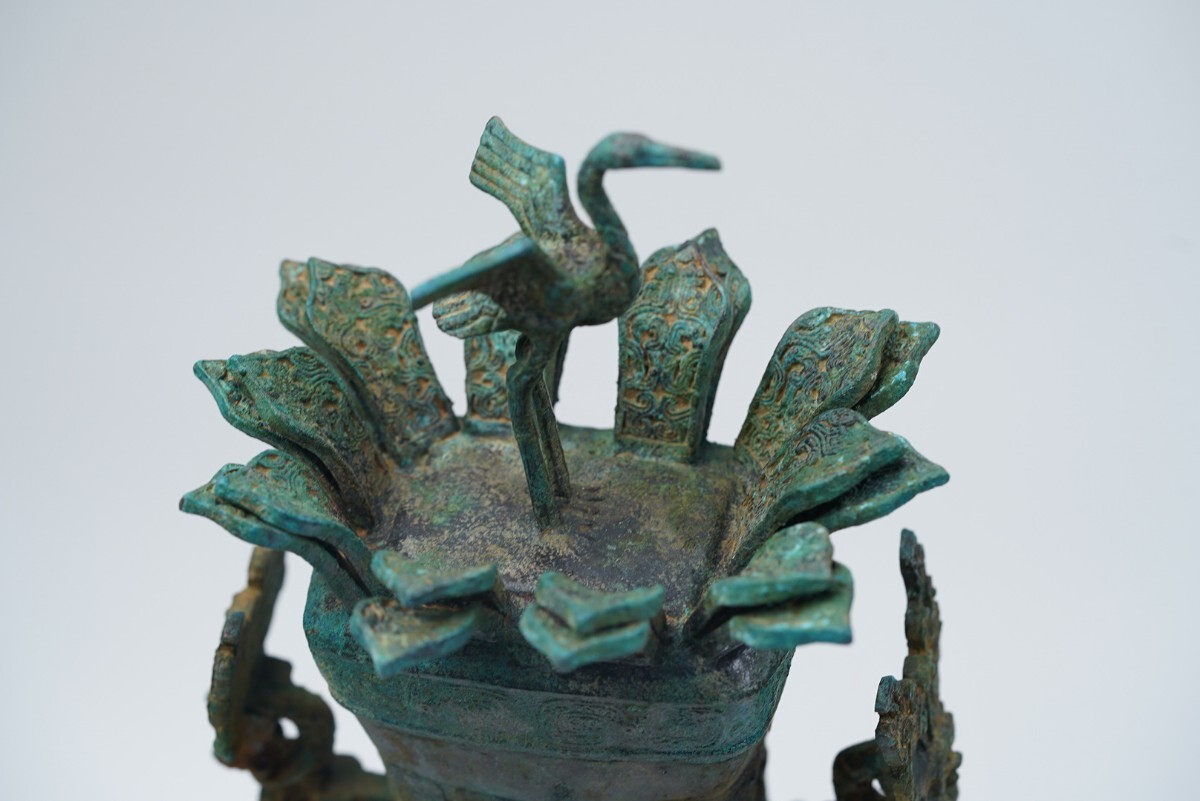 萬藏】中国 青銅器 周朝 古銅製 酒器 唐物 収蔵品放出 置物 蓋物 萬藏】中国 青銅器 周朝 古銅製 酒器 唐物 収蔵品放出 置物 蓋物