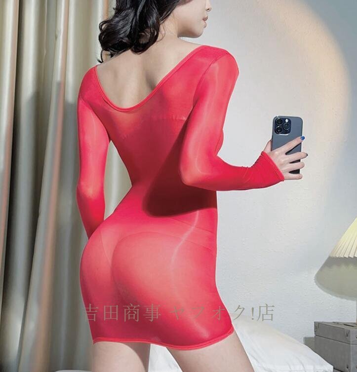 HL1408☆新品ワンピース ladies レディース 綺麗めシルエット 魅惑 Style sexy 素?cái)?肌見せ タイト レッド