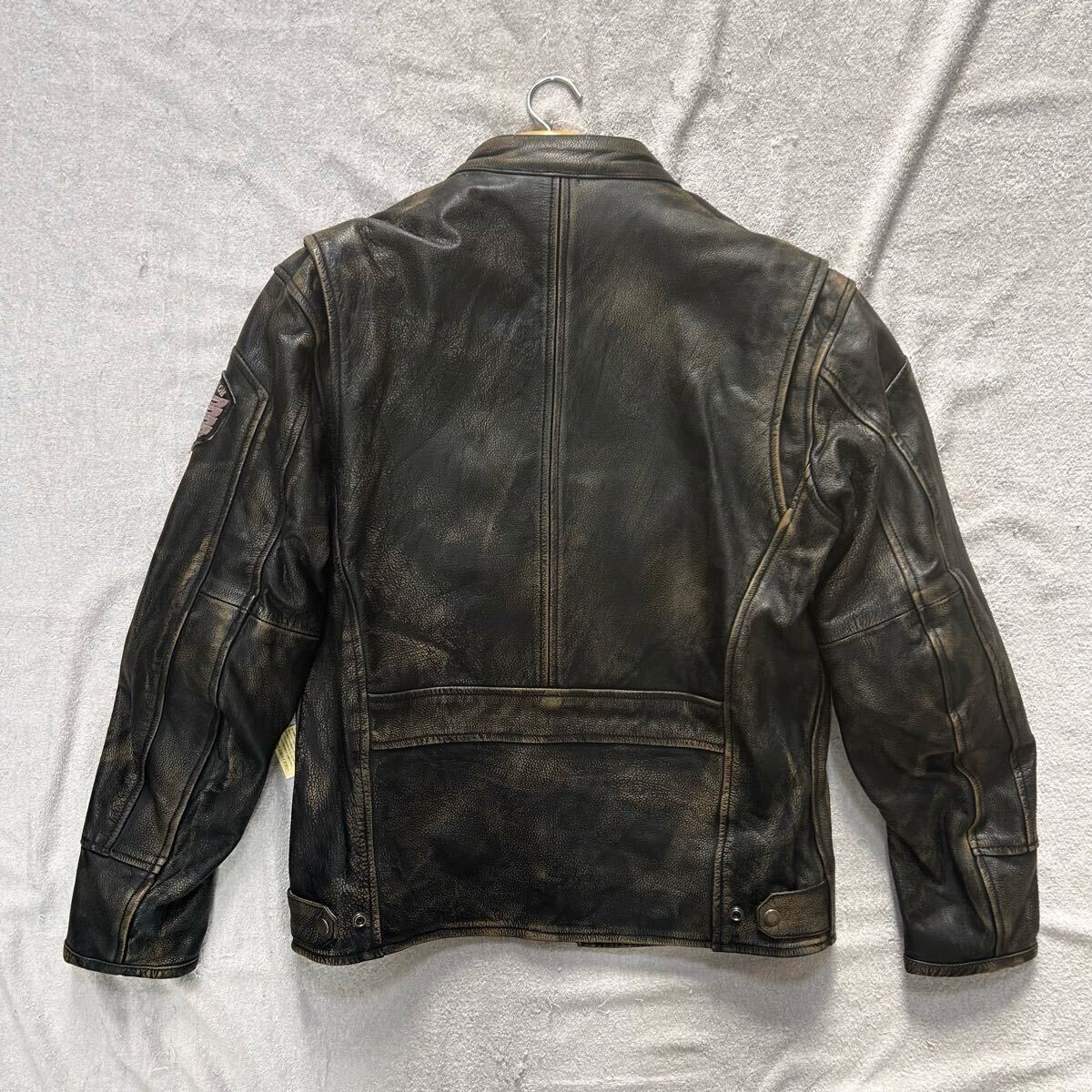 * старый товар ликвидация DEGNER LEATHER JACKET Degner Old отделка обработка кожаный жакет 22WJ-5 XL размер Vintage способ не использовался A70317-1