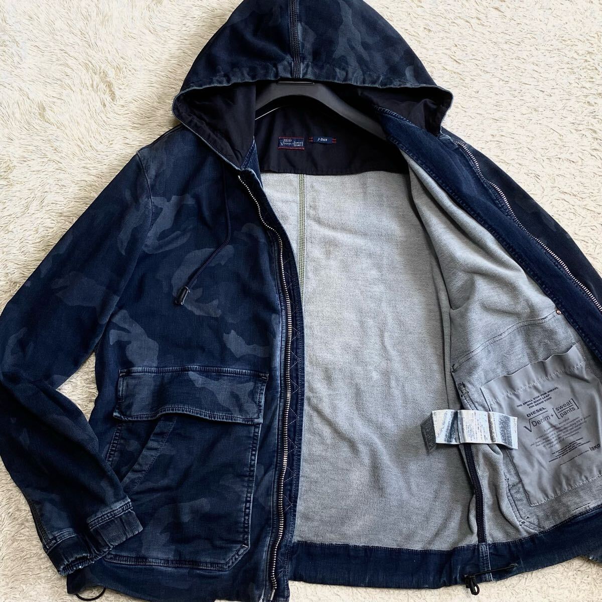 美品/XL相当】ディーゼル DIESEL J-DAN デニム パーカー 美品/XL相当】ディーゼル DIESEL J-DAN デニム パーカー