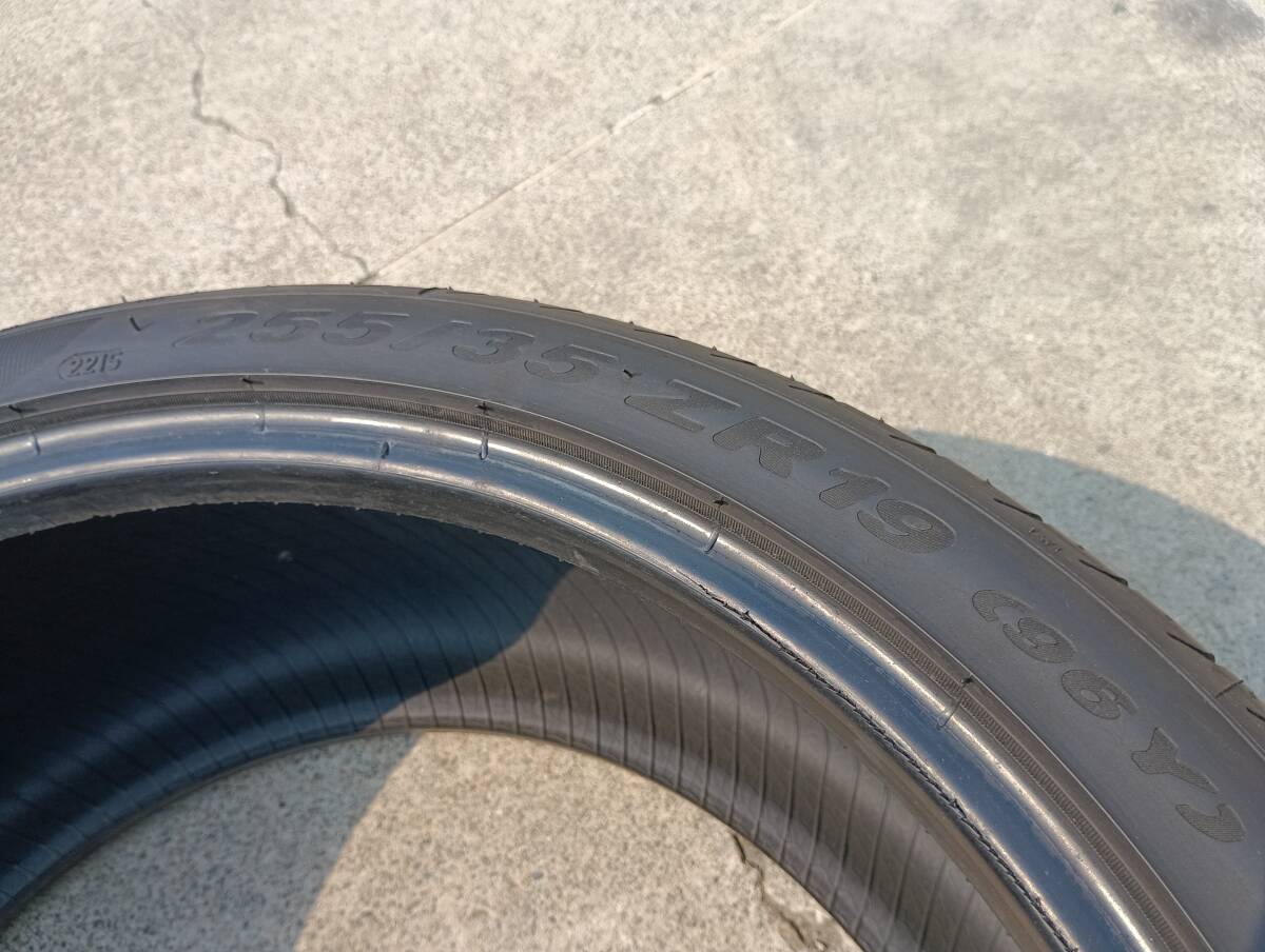 PIRELLI ピレリ P-ZERO ピ－ゼロ タイヤ1本のみ 255/35 ZR19(96Y) 製造周年：2215 タイヤ溝：約6.5ｍｍ　S3405 _画像4