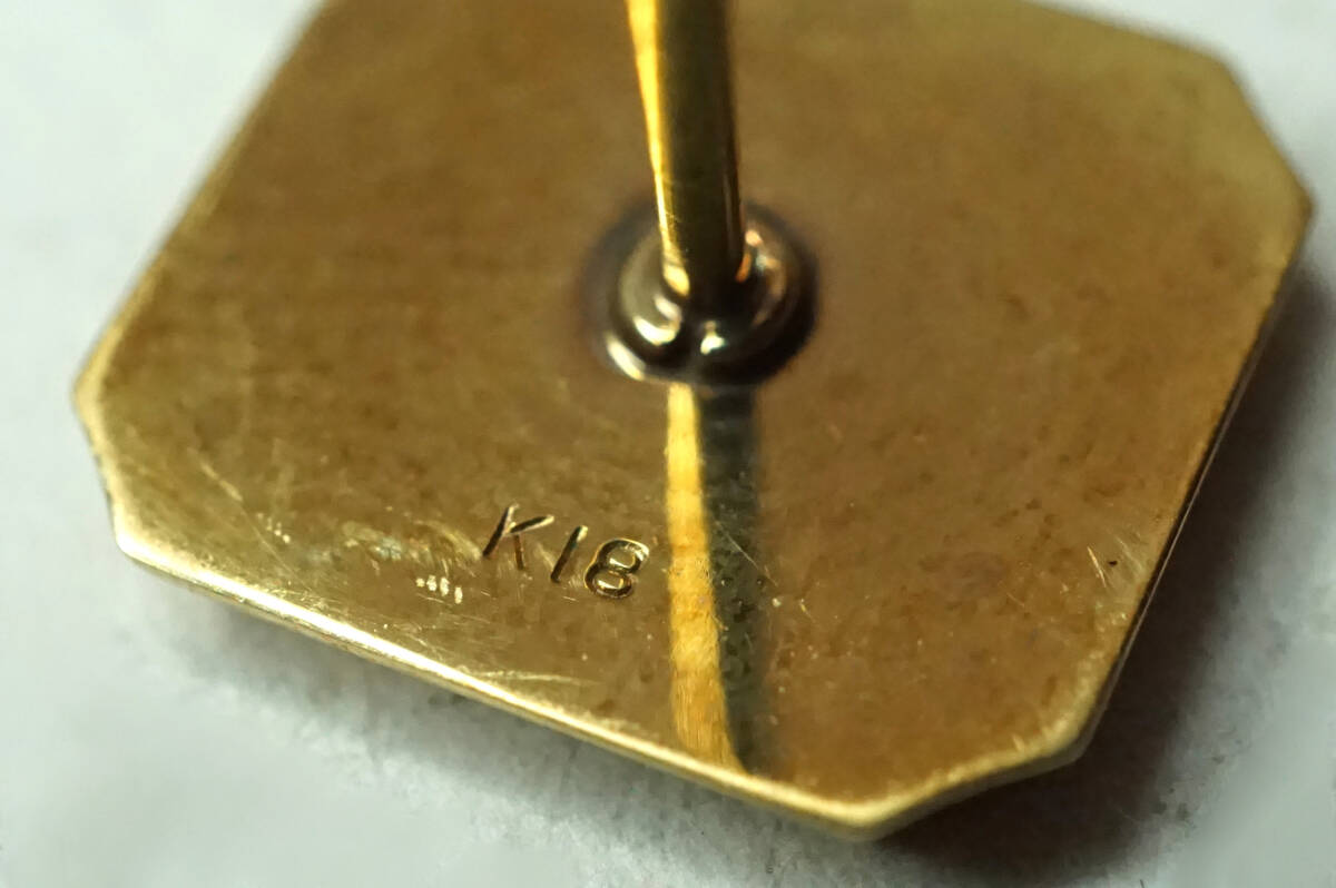 K18刻印 タイピン アクセサリー 18金 ビンテージ レトロ K18刻印 タイピン アクセサリー 18金 ビンテージ レトロ