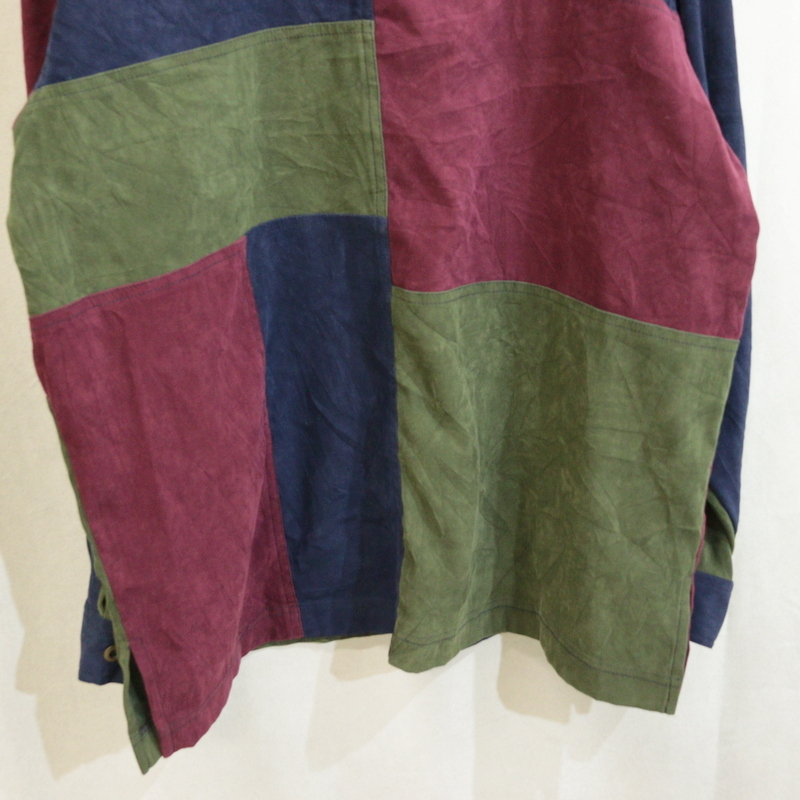 f353 2000年代製 KORET 長袖シャツ■00s 表記16サイズ レディース フェイクスウェード マルチカラー アメカジ ストリート 古着 激安 希少_画像9