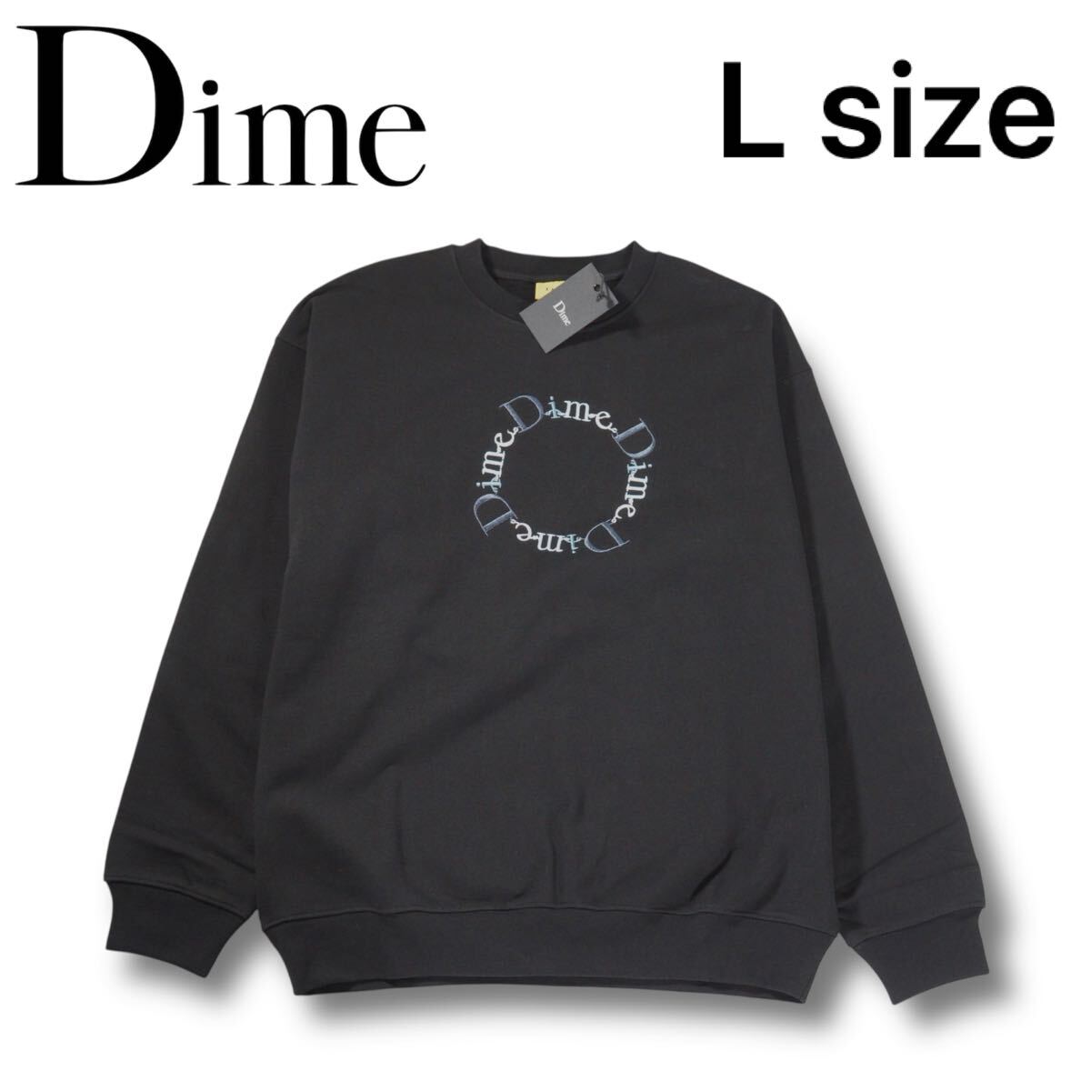 【DIME】ダイム CLASSIC BFF CREW 刺繍 ロゴ スウェット ◇DIME MTL Classic Bff Crew /ダイムスウェットL