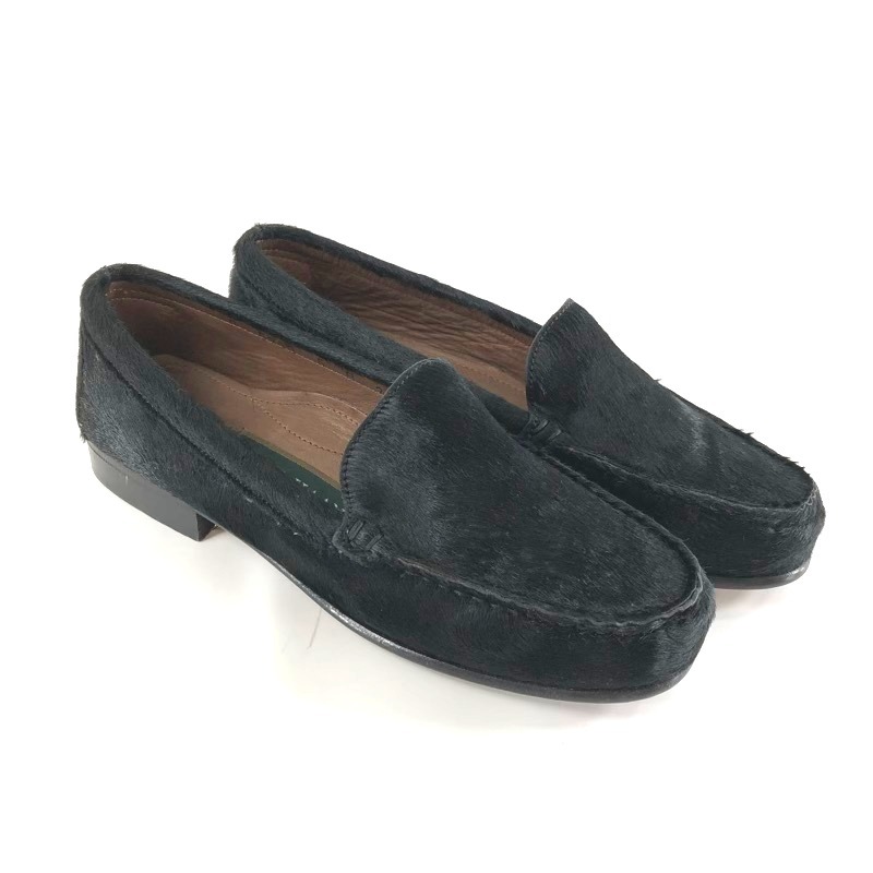 コールハーン Cole Haan ローファー ハラコ イタリア制 ファー 黒 5Bサイズ 363540