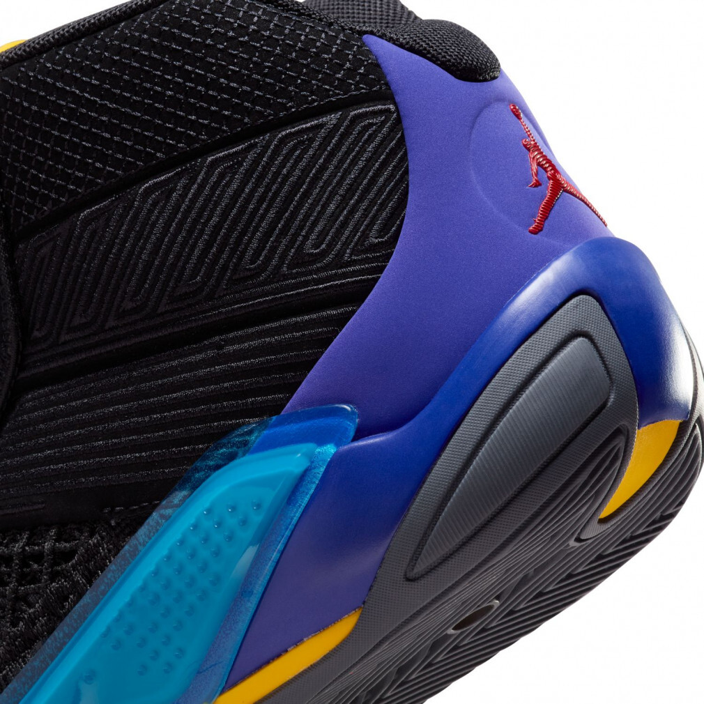 ☆NIKE AIR JORDAN XXXVIII PF AQUA 黒/青紫/黄 27.5cm エア ジョーダン 38 パフォーマンスフィット AIR JORDAN 38 アクア DZ3355-001_画像7