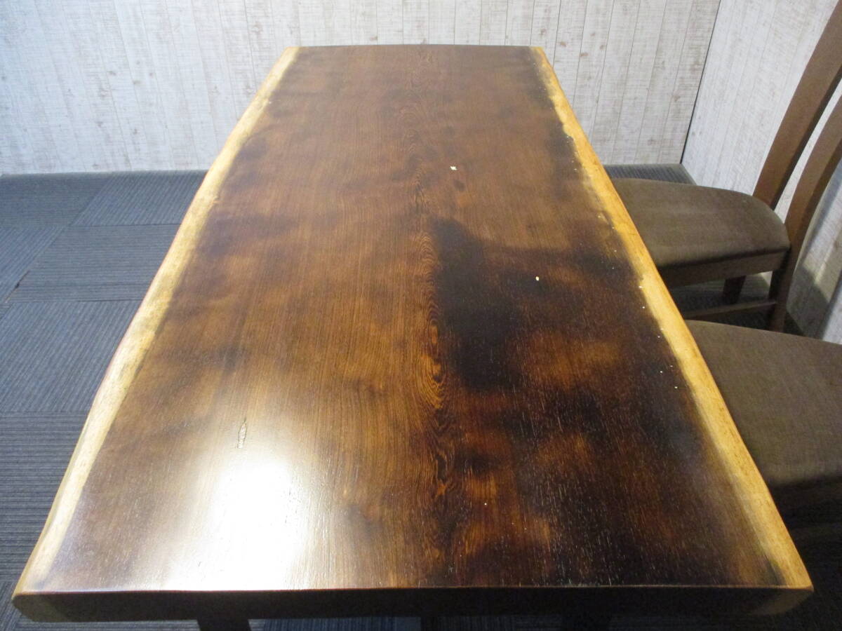1468□ ウエンジ 一枚板 無垢 テーブル 板 ローテーブル