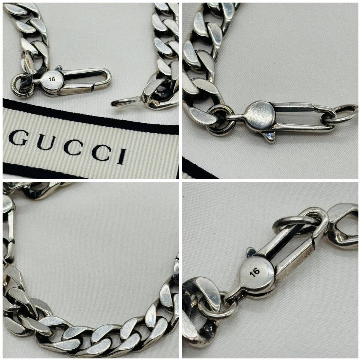 【洗練された個性✨】Gucci ブレスレット 喜平チェーン ゴーストデザイン 洗練された個性】 Gucci グッチ ブレスレット 喜平チェーン