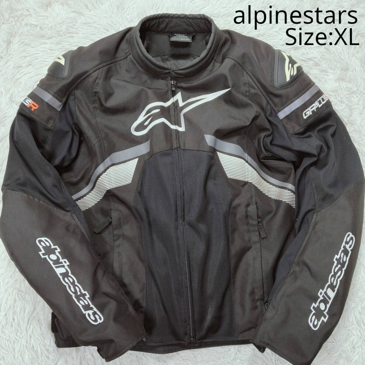 alpinestars アルパインスターズ XL ライディングジャケット ライダース T-GP PLUS R V3 AIR JACKET ブラック 肩・肘・脊椎パッド(KR-2i)付