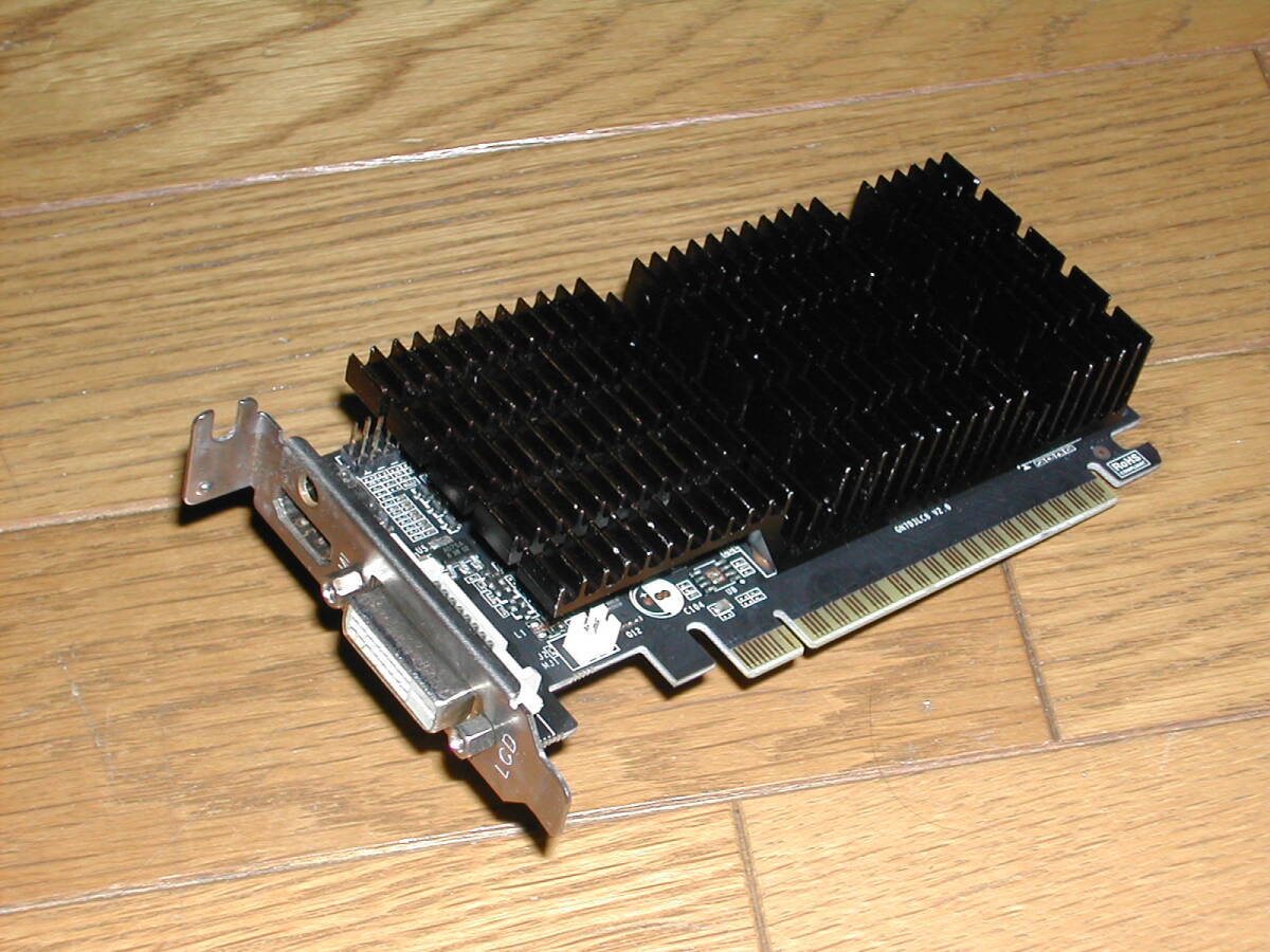 ジャンクグラボ　玄人志向　GT710　ファンレスロープロファイルグラボ