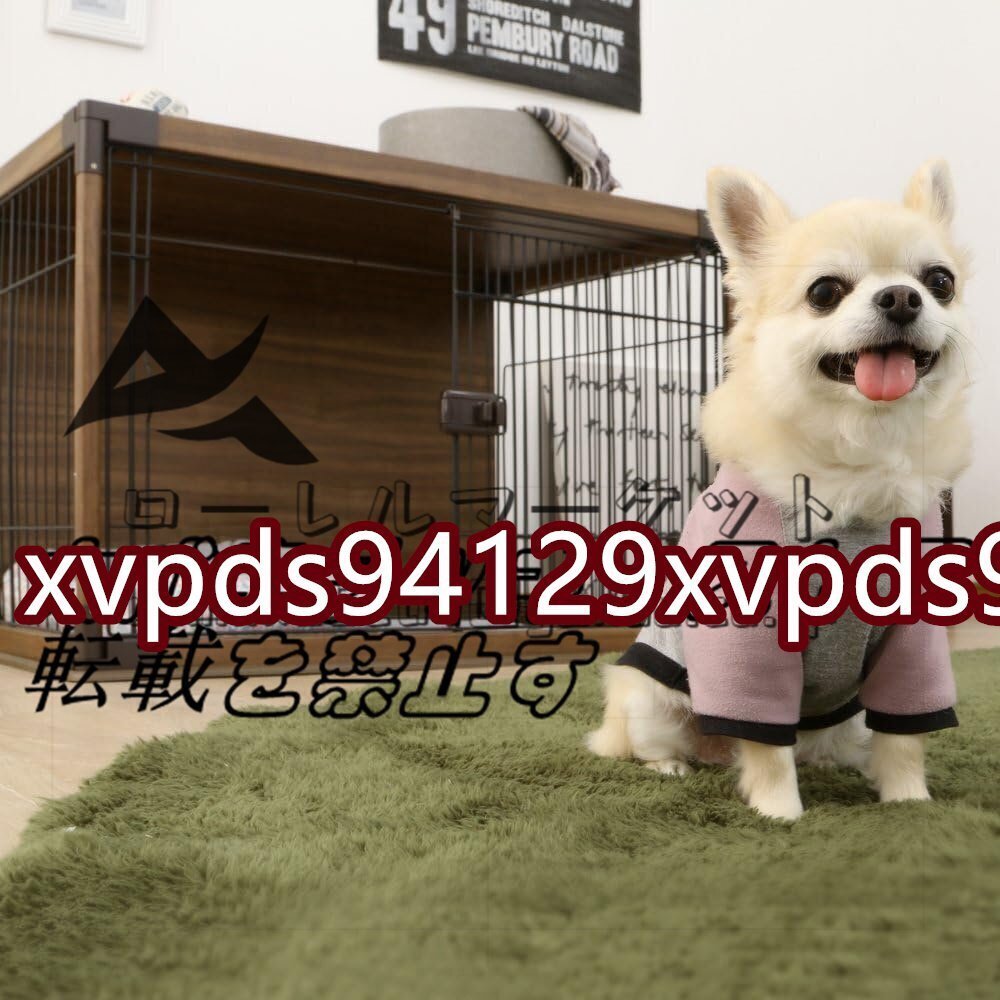 アイリスオーヤマ 犬 サークル ウッディサークル インテリア グレー 小型犬用 幅97.5×奧行66.5×高さ63.5cm 色: ブラウン