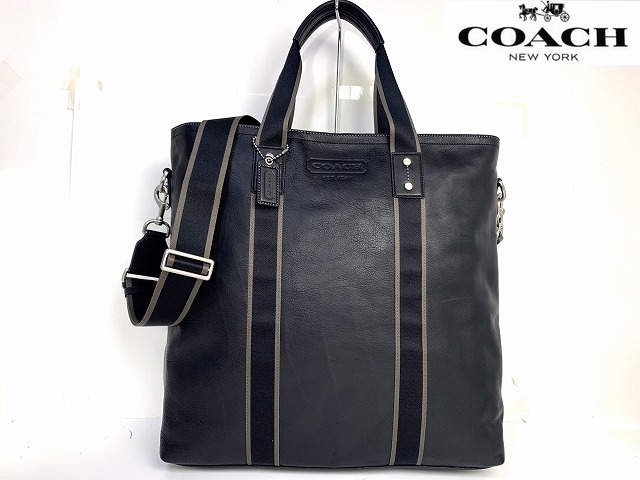 新品★送料無料★ コーチ メンズ COACH ヘリテージ レザー 2Way ショルダーバッグ トートバッグ ビジネストート ブラック