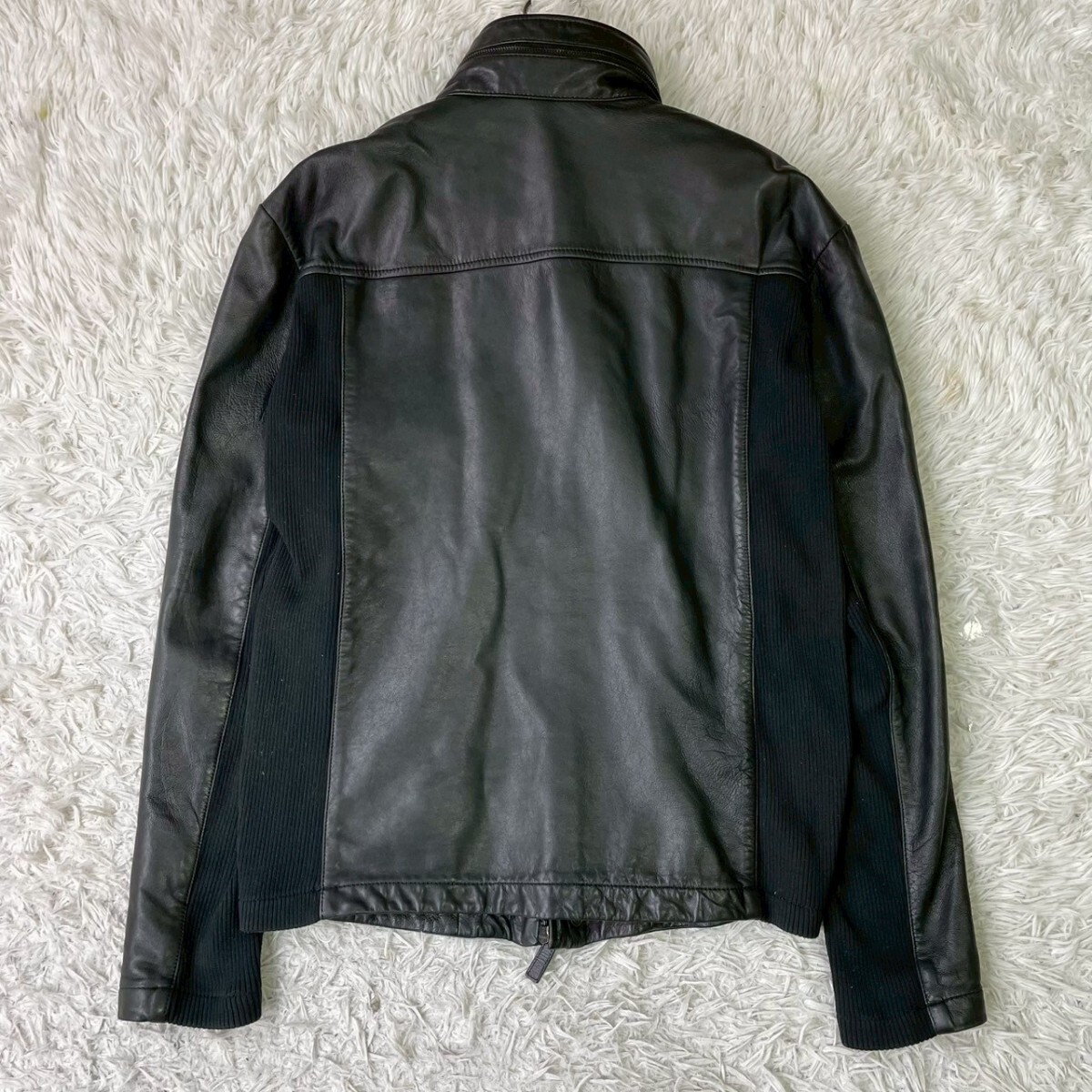 美品/2XL】エンポリオアルマーニ EMPORIO ARMANI レザー 美品/2XL】エンポリオアルマーニ EMPORIO ARMANI レザー