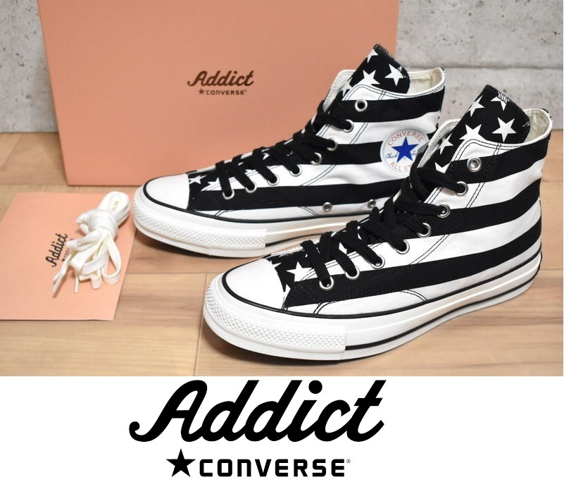 新品 CONVERSE ADDICT 星条旗柄 チャックテイラー HIコンバース アディクト CHUCK TAYLOR MATERIAL HI 1CL881