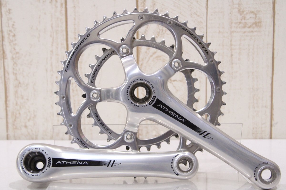 希少！シルバーモデル★CAMPAGNOLO カンパニョーロ ATHENA 2x11s リムブレーキ 5アーム グループセット 175mm 50/34T