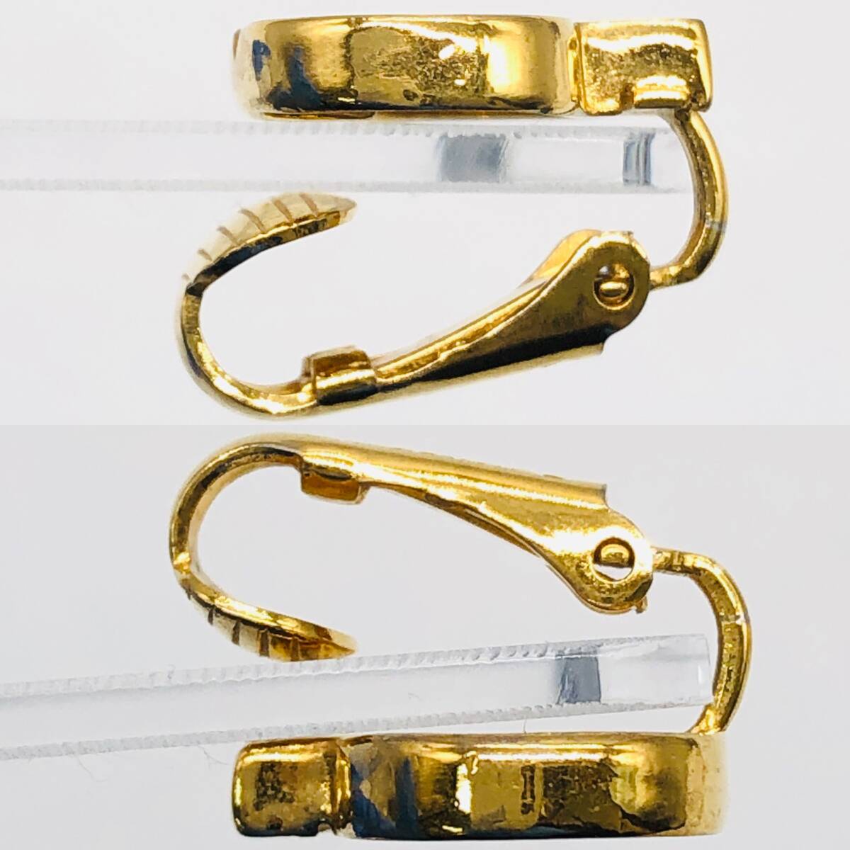 !_[ хранение товар ][ прекрасный товар ]Christian Dior Christian Dior серьги CD Logo стразы Gold цвет / io-3691-sw