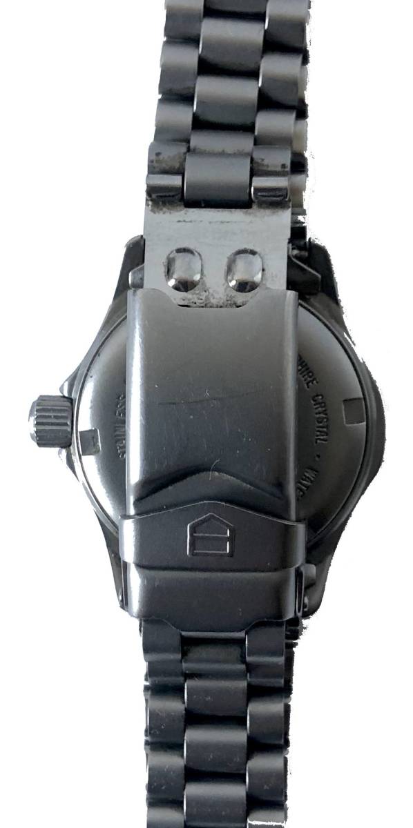 TAG HEUER タグホイヤー 腕時(shí)計(jì) WF1414-2 PROFESSIONAL プロフェッショナル 200m デイト クォーツ レディース 黒文字盤 純正ベルト 動(dòng)作品