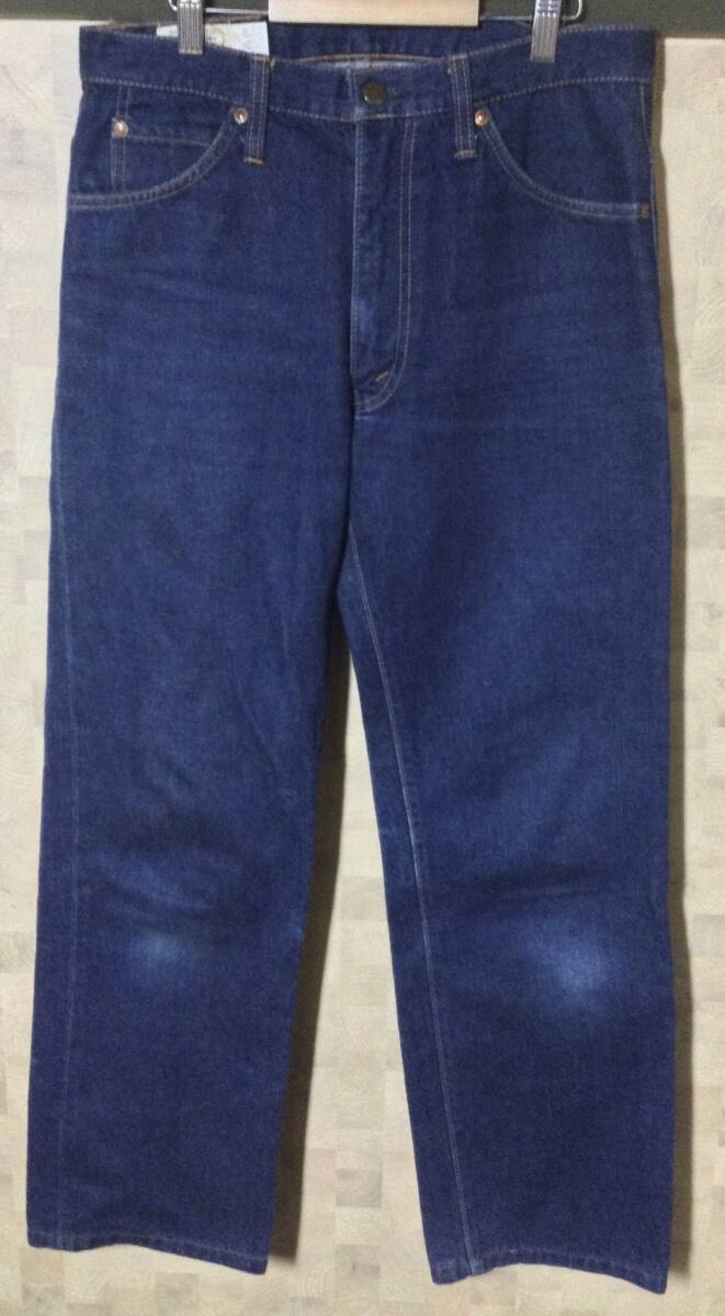 70's 80's ボブソン BOBSON デニムパンツ　アメカジ　ビンテージ　オールド　古着　昭和　濃紺　脇割_画像1