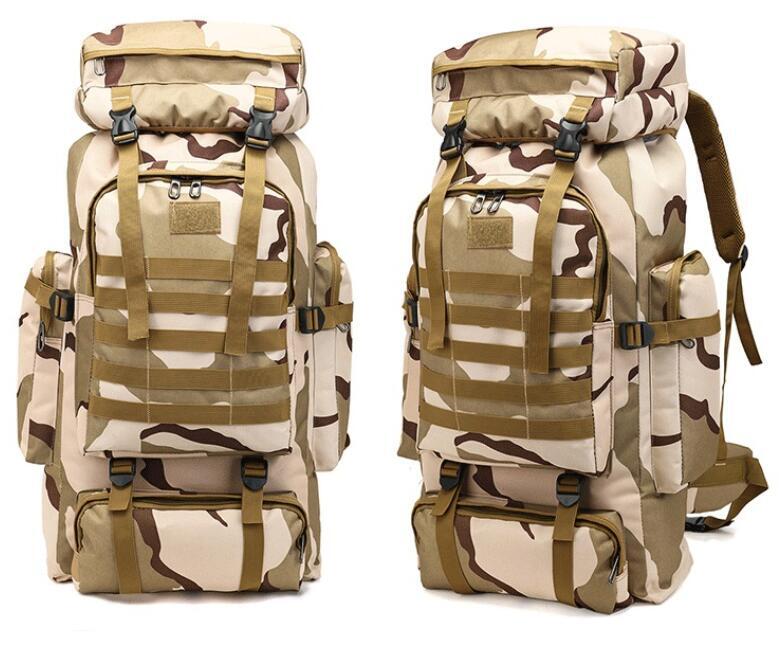  新入荷新品*色選択可 80L 大型 バックパック リュック ミリタリー 防水 大容量 キャンプ 登山 アウトドア ハイキングお色選択可