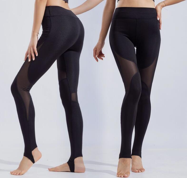  新入荷人気レディースヨガパンツヨガウェアスパッツヨガレギンスランニングスポーツレギンスハイウエストストレッチ速干通気黒