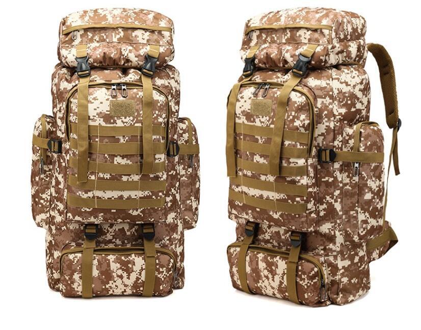  新入荷新品*色選択可 80L 大型 バックパック リュック ミリタリー 防水 大容量 キャンプ 登山 アウトドア ハイキングお色選択可