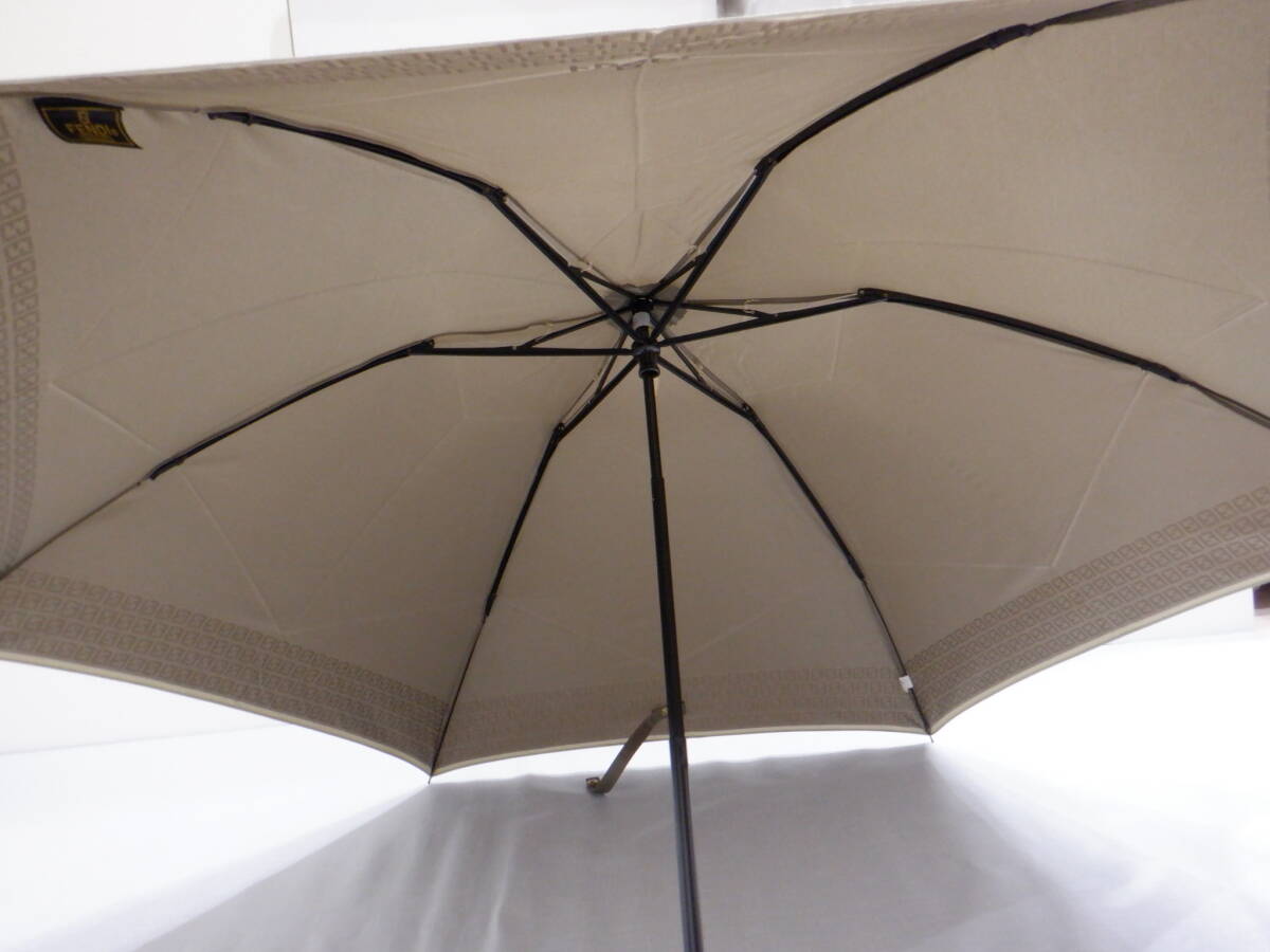 FENDI フェンディ 折りたたみ傘/雨具 ズッカ柄 ブラウン 強力撥 FENDI フェンディ 折りたたみ傘/雨具 ズッカ柄 ブラウン 強力撥