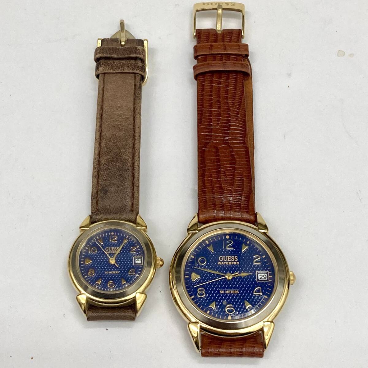 14568 GUESS ゲス ペアウォッチ クォーツ 腕時計 現状品 ※不動 14568 GUESS ゲス ペアウォッチ クォーツ 腕時計 現状品 ※不動