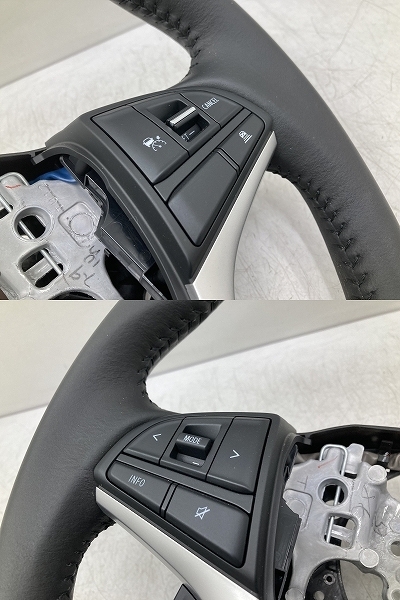 美品 動作OK R3年 MA37S ソリオ HV 走行3,983km 純正 レザー ステアリング ハンドルスイッチ付 MA47S MA27S (O1531)