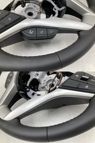 美品 動作OK R3年 MA37S ソリオ HV 走行3,983km 純正 レザー ステアリング ハンドルスイッチ付 MA47S MA27S (O1531)