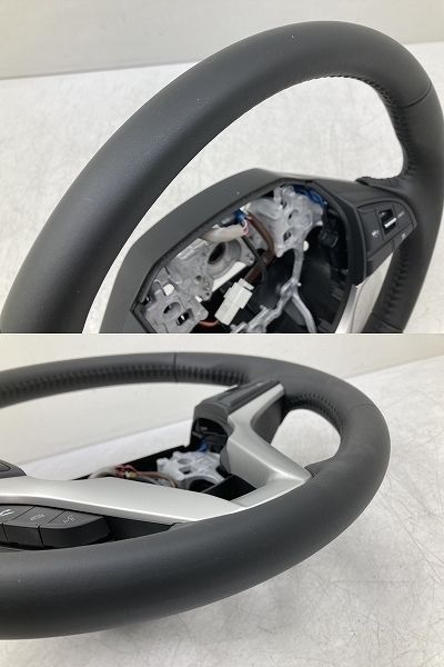 美品 動作OK R3年 MA37S ソリオ HV 走行3,983km 純正 レザー ステアリング ハンドルスイッチ付 MA47S MA27S (O1531)