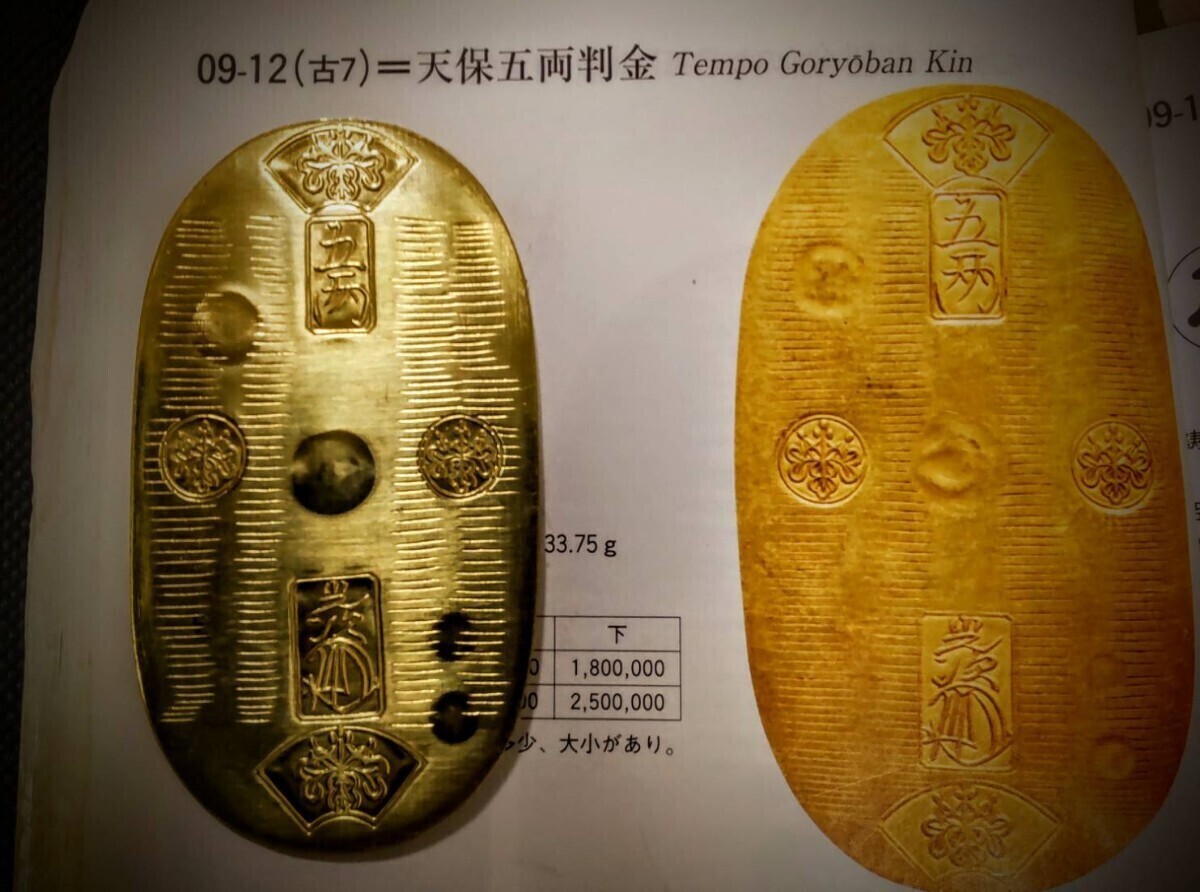 天保五両判 古銭 大判 小判 江戸 刻印 元文小判アンティーク 天保五両判 古銭 大判 小判 江戸 刻印 元文小判アンティーク