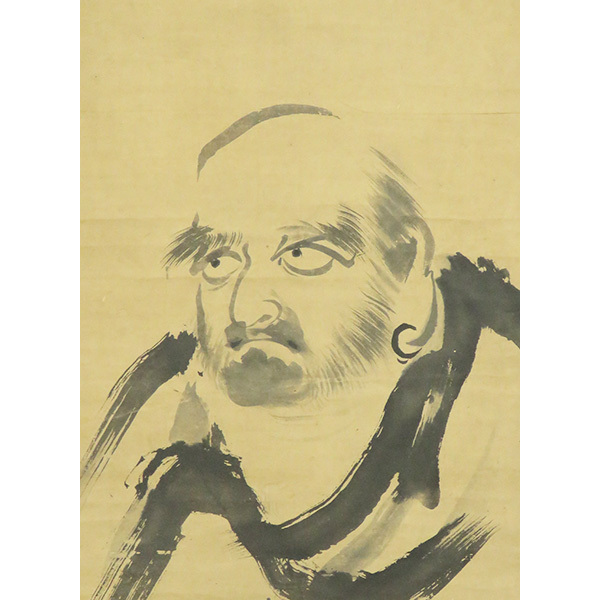 B-5157【真作】百拙元養賛 狩野岑信画 肉筆紙本 達磨画賛 掛軸/黄檗宗 京都法蔵寺 狩野派 御用絵師 浜町狩野家の祖 書画_画像7