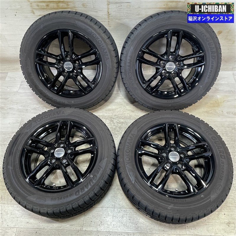 VW 6R クロスポロ 等 ユーロテック 6-15+38 5H100 ヨコハマ IG50+ 205/55R15 15インチ スタッドレス 4本セット 009k