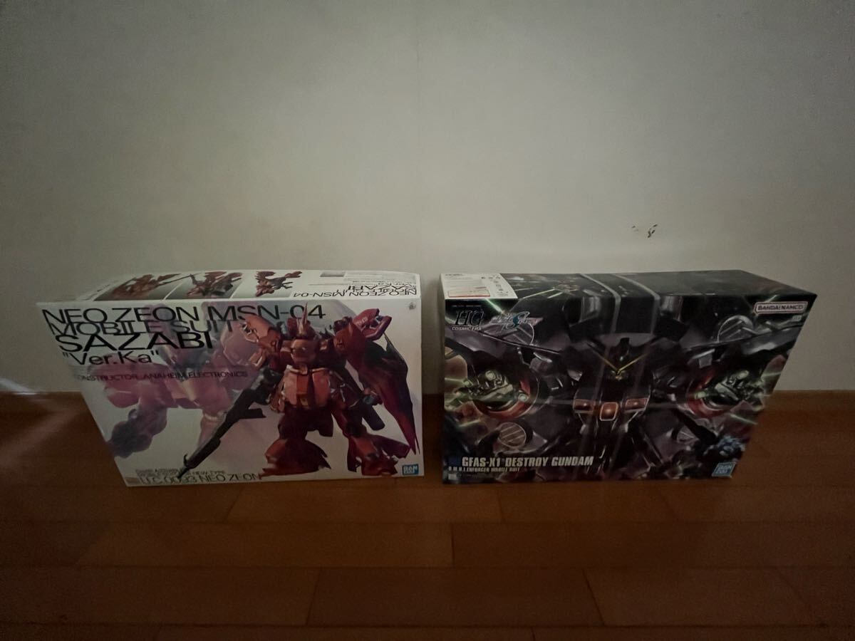 未組立 MG1/100サザビーVer Ka未組立 HG1/144 デストロイ