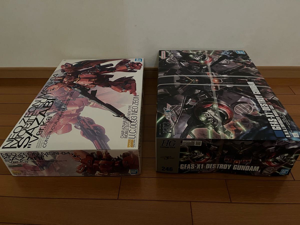 未組立 MG1/100サザビーVer Ka未組立 HG1/144 デストロイ