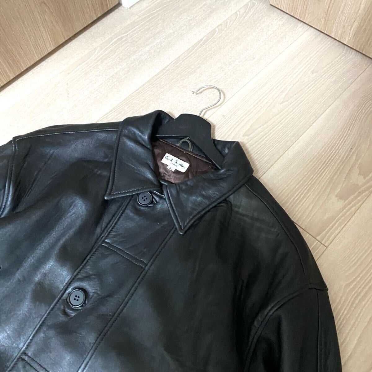 極美品 Lサイズ Paul Smith ポールスミス レザーコート【極上の 極美品 Lサイズ Paul Smith ポールスミス レザーコート【極上の