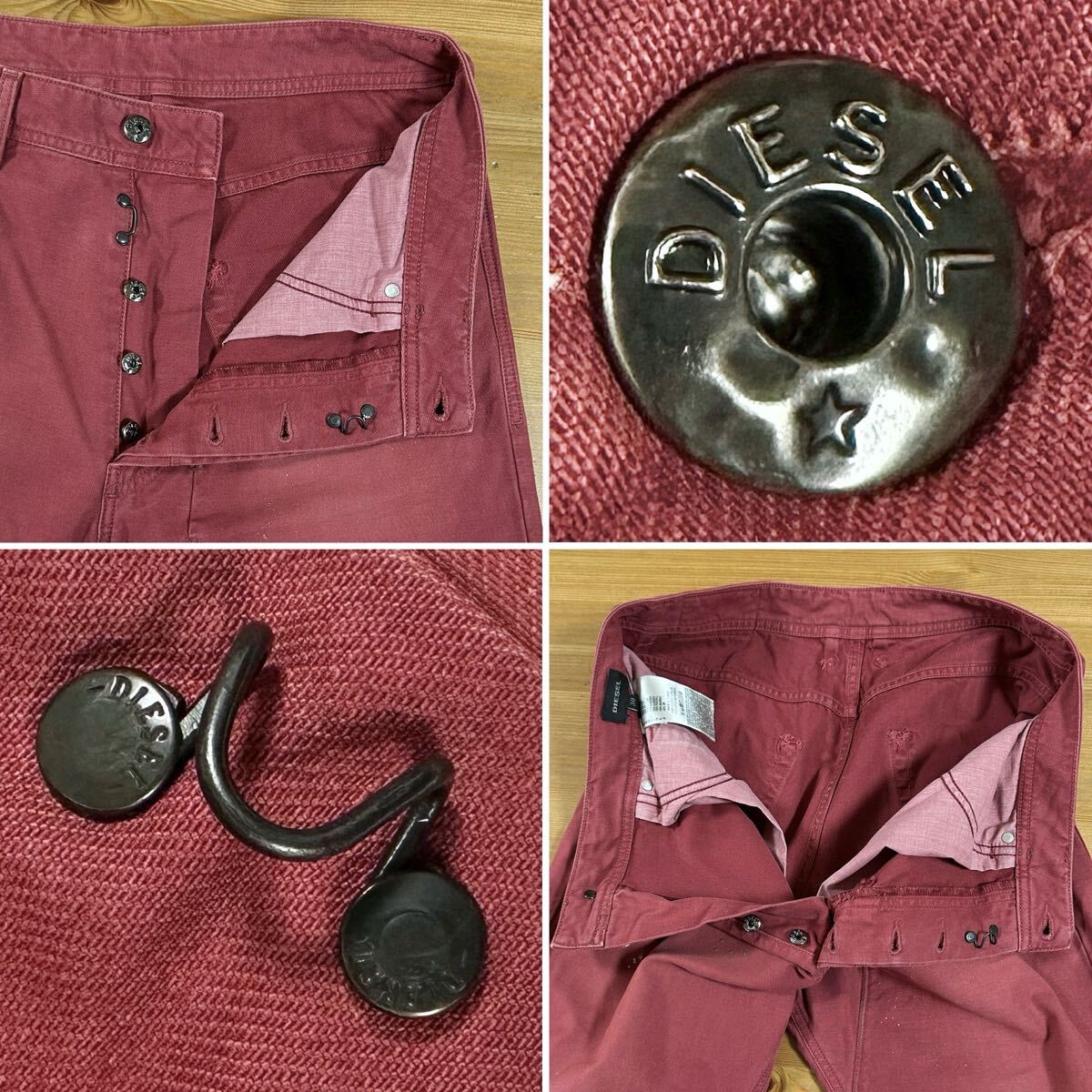 DIESEL ディーゼル アンクルパンツ ペイント ペンキ加工 立体裁断 9分丈_画像8