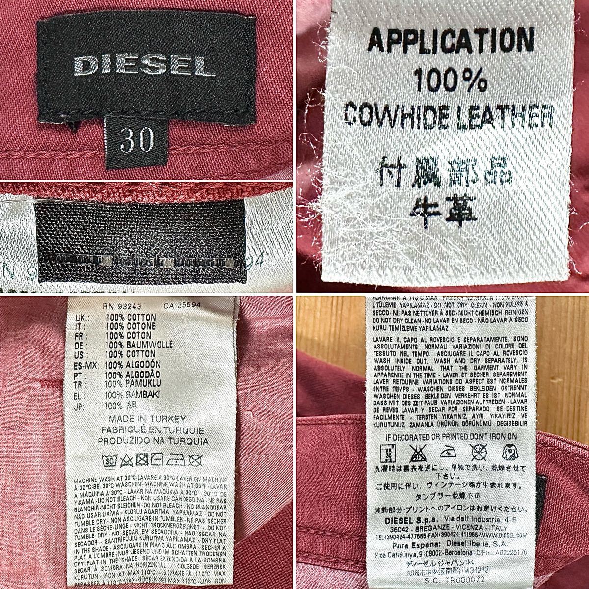 DIESEL ディーゼル アンクルパンツ ペイント ペンキ加工 立体裁断 9分丈_画像10