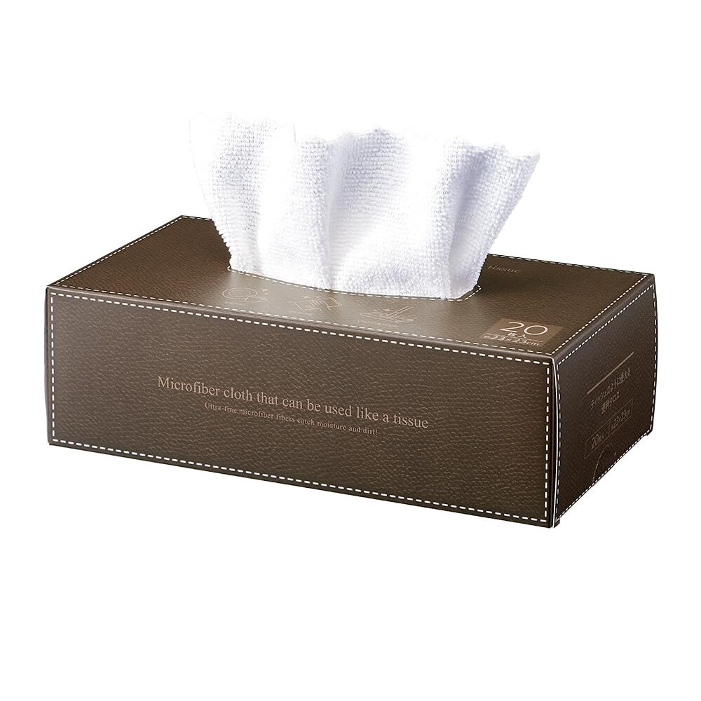 アイメディア(Aimedia) 使い捨てマイクロファイバークロス 便利クロス 20枚入 23×23cm ティッシュのように使える お掃除用 万能_画像1