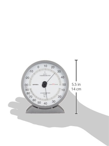 empeks метеорологические явления итого температура гигрометр super EX термометр-гигрометр класть .. двоякое применение сделано в Японии металлик серый EX-2717 13.2x12.1x5cm