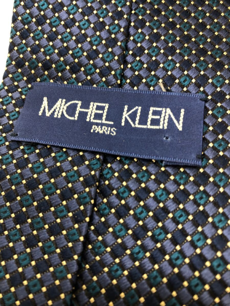 MICHEL KLEIN Michel Klein шелк 100 галстук темно-синий бизнес 