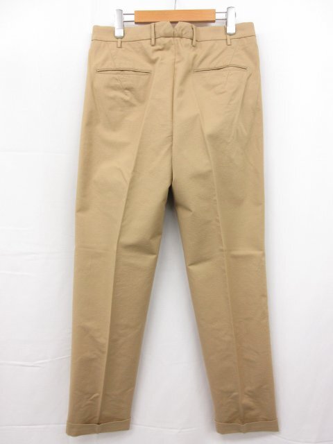 未使用 【インコテックス INCOTEX】 1W0062 90377 500 定価49500円 ロールアップパンツ スラックス (メンズ) size52 ベージュ◯10SLP0739◯_画像2