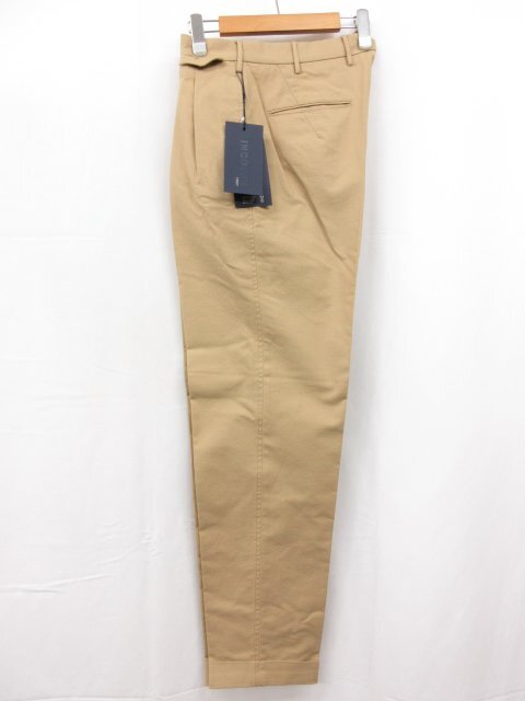未使用 【インコテックス INCOTEX】 1W0062 90377 500 定価49500円 ロールアップパンツ スラックス (メンズ) size52 ベージュ◯10SLP0739◯_画像3